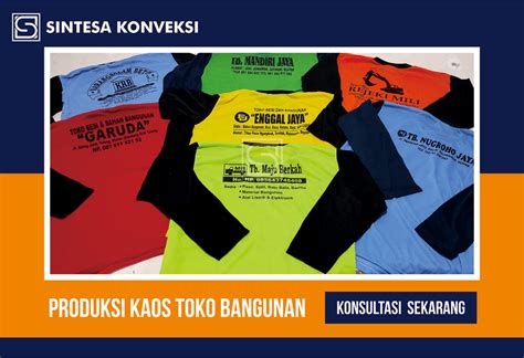 KAOS TOKO BANGUNAN MURAH, Kaos Toko Besi Desain Custom