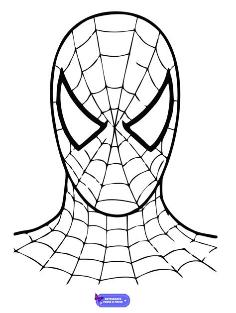 Desenho do Homem Aranha para pintar - Artesanato Passo a Passo!