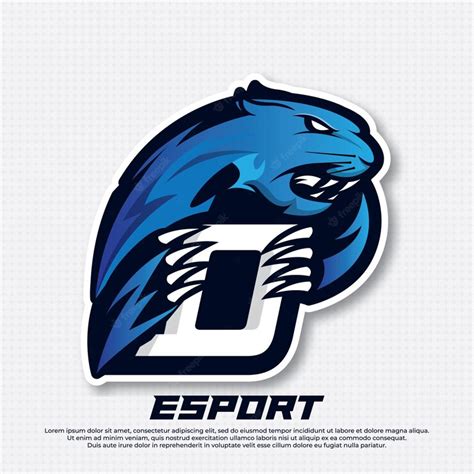 Premium Vector | Initial letter d logo esport design panther esport ...