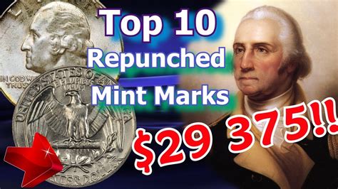 Top 10 RePunched Mint Mark Washington Quarter Varieties Worth Money ...