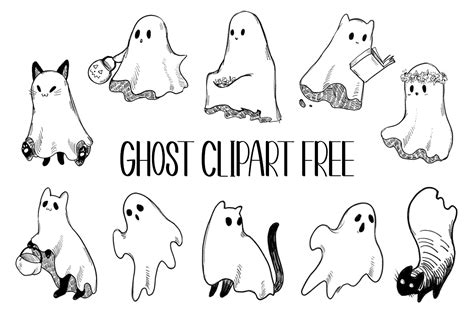 Friendly Ghost Clipart Black And White