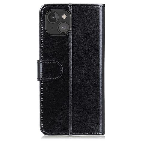 iPhone 13 Mini Wallet Case with Magnetic Closure - Black