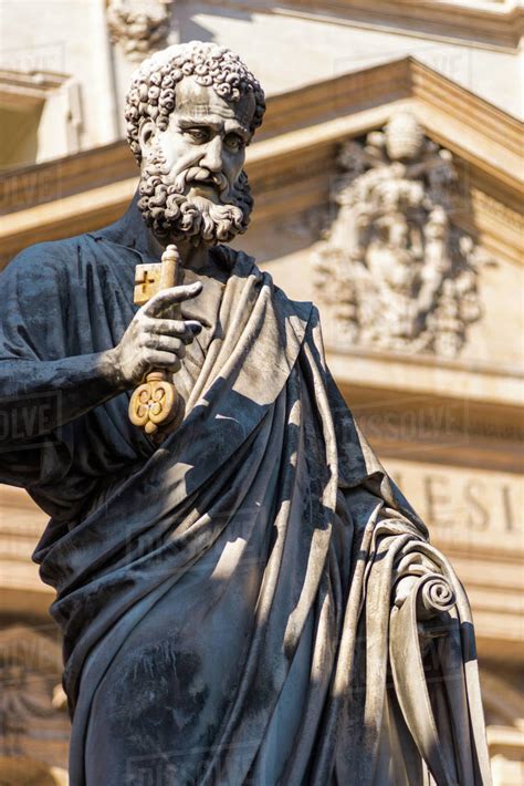 Statue of St. Peter in front of St. Peter's Basilica, Vatican City ...