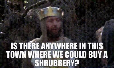 Shrubbery Monty Python