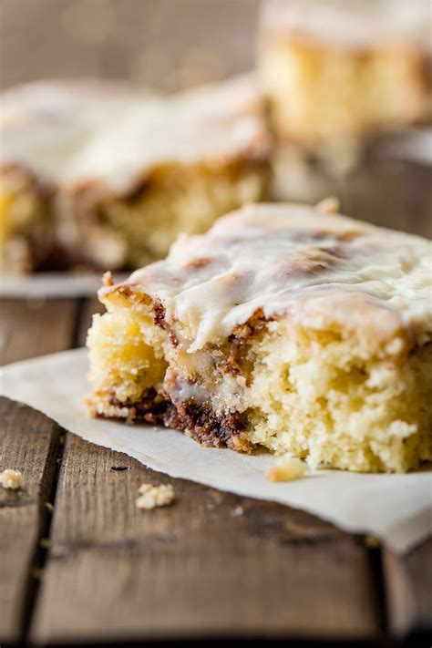 Cinnabon Cinnamon Roll Sheet Cake - Oh Sweet Basil