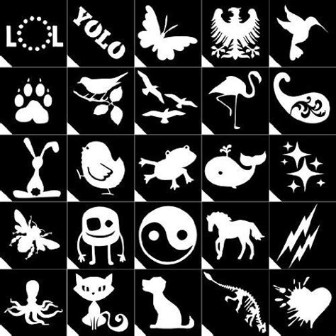 25pc. Glitter Tattoo Stencil Sample Pack #3 . $8.99. 25 piece Sample ...