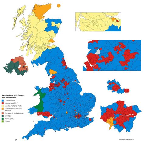 2019 UK General Election Results : r/MapPorn