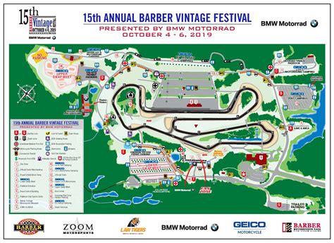 Barber Vintage Festival Park Map | Barber Vintage Motorsports Museum