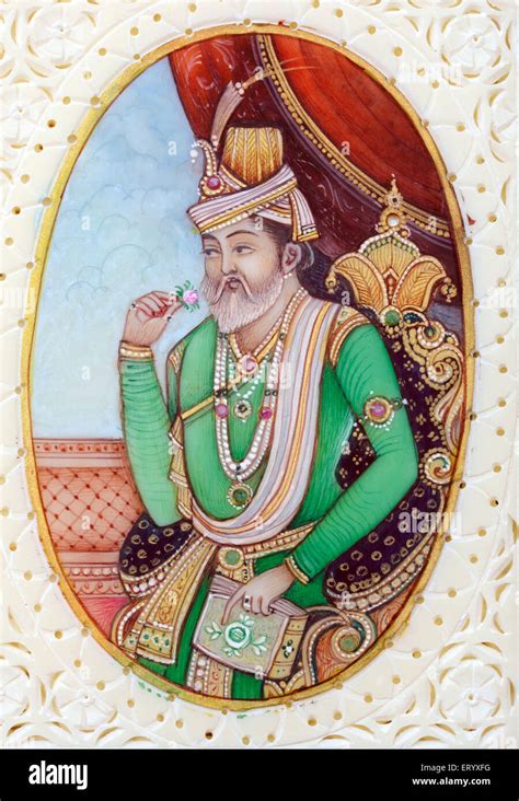 Miniature painting of mughal emperor humayun Stock Photo, Royalty Free ...