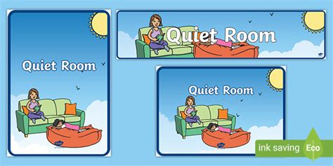 👉 Quiet Room Area Display Sign (teacher made)