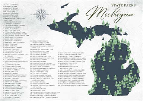 Michigan State Park Map: 100 Places to Enjoy the Outdoors