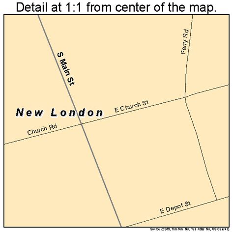 New London North Carolina Street Map 3746820