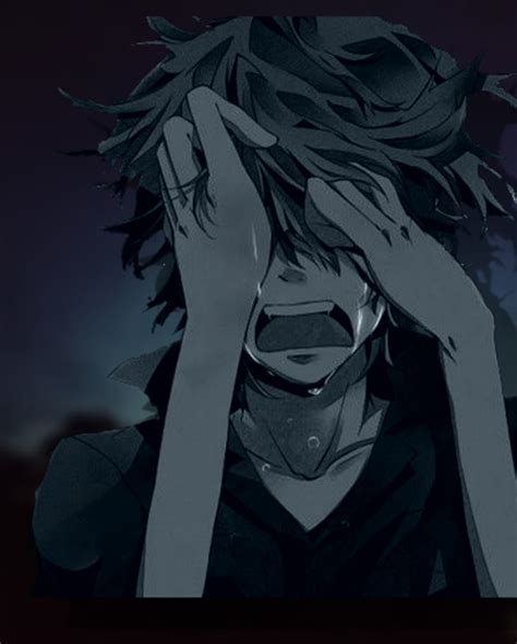 Sad Anime Boy Crying