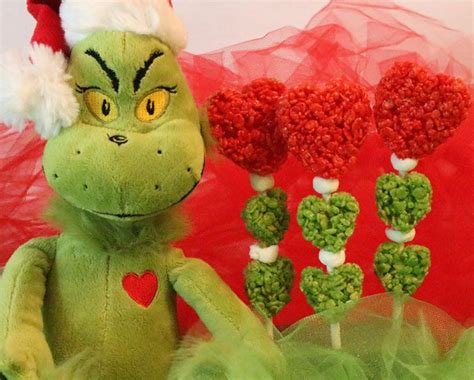 Grinch Hearts Rice Krispie Treats | Recipe | Easy to make christmas ...