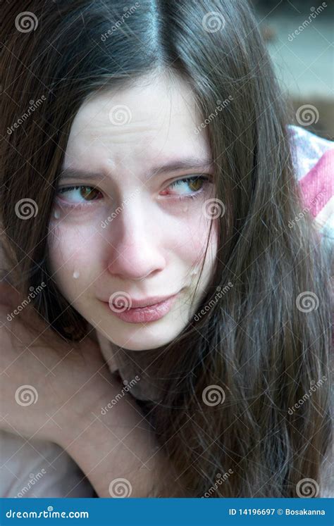 Crying girl stock image. Image of despair, burial, face - 14196697