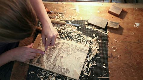 Japanese Woodblock Printmaking - YouTube