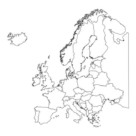 Europe Map Outline Vector Art, Icons, and Graphics for Free Download