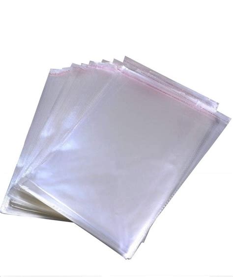 100 Self Seal Clear Cellophane Bags Resealable Plastic Bags 20cm x 30cm ...