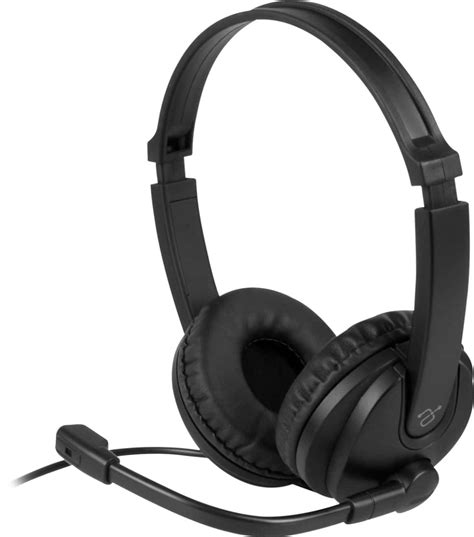 Best Buy: Aluratek Wired USB Stereo Headset with Boom Mic Black AWHU02FB