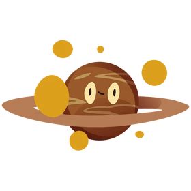 Saturn sad emoji illustration clipart free download