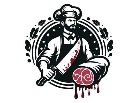 Modern Butcher Logo Template PNG vector in SVG, PDF, AI, CDR format