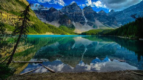 Desktop Wallpapers Banff Canada Lake Moraine Nature 2560x1440