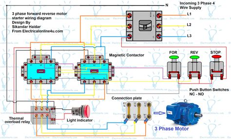 Single Phase Reversing Motor Contactor Wiring