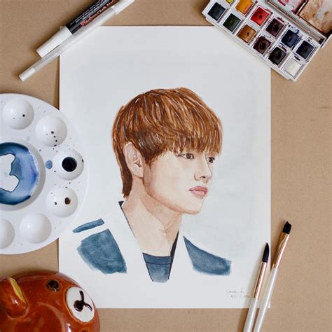 [Watercolor] BTS V with speed painting by iamsuperjamie on DeviantArt