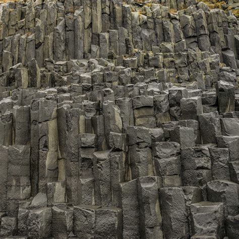 Volcanic rock formations, Vik, Iceland stock photo