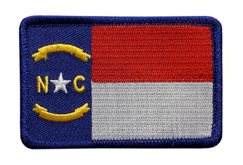 North Carolina State Flag Embroidered Patch (Iron on Sew on - NCP16 ...