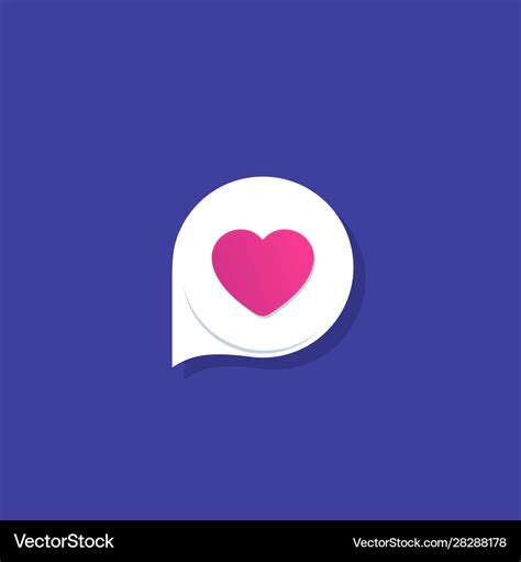 Dating app love chat icon logo Royalty Free Vector Image