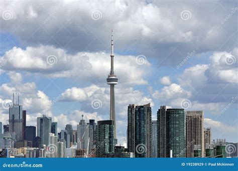 Toronto Skyline with CN Tower Editorial Stock Image - Image of national ...