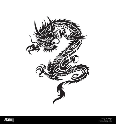 Chinese dragon tattoo design Stock Vector Image & Art - Alamy