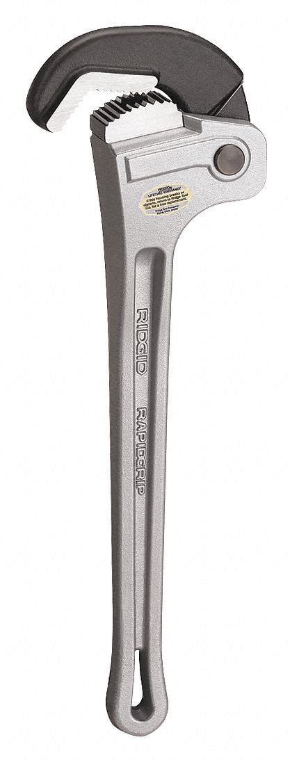 RIDGID Rapid Pipe Wrench, ALuminum, Natural, Jaw Capacity 2 in ...