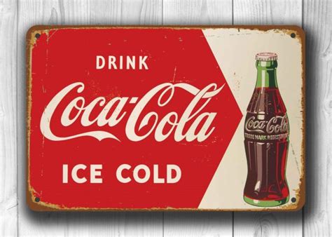 COCA COLA SIGN - Vintage style Coca Cola - Classic Metal Signs