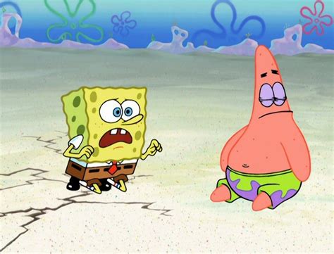 spongebob and patrick in the sand