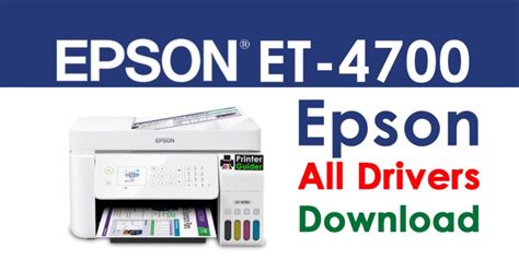 Epson ET-4700 Printer/Scanner Driver Free Download | Printer Guider