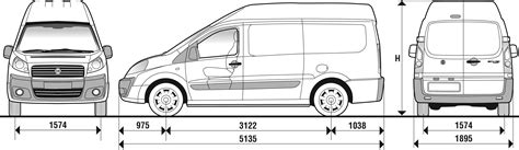 Fiat Scudo 2007 Blueprint - Download free blueprint for 3D modeling