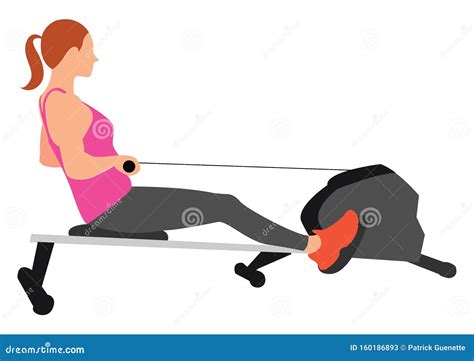 Rowing Machine, Illustration, Vector Stock Vector - Illustration of ...