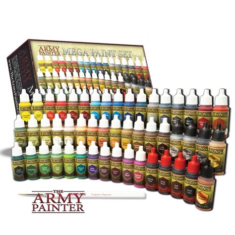 Warpaints Mega Paint Set, The Army Painter | 50 Warpaints And Brush ...