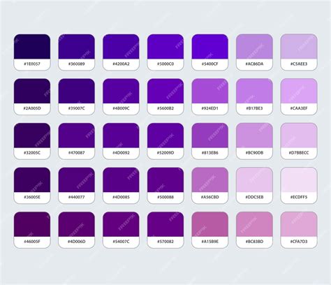 Purple Color Palette With Names