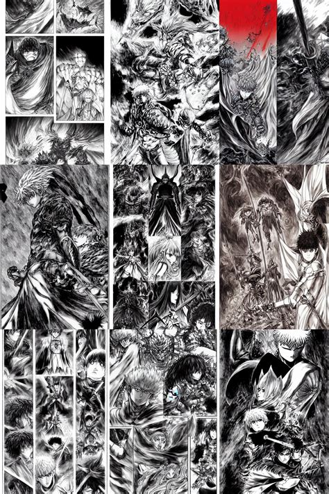 berserk manga pages by kentaro muira | Stable Diffusion