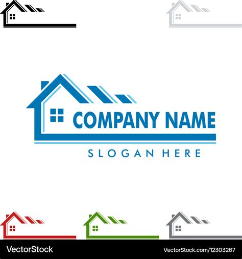 Real estate logo design home house Royalty Free Vector Image