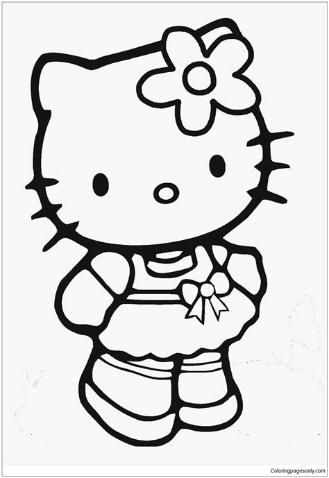 Hello Kitty Cute 18 Coloring Pages - Cartoons Coloring Pages - Coloring ...