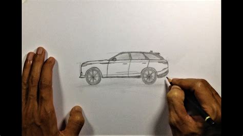 How To Draw a Car From Side View - Range Rover - YouTube