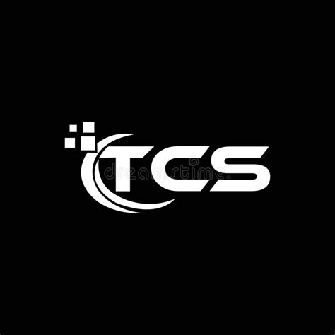 TCS Letter Logo Design on Black Background. TCS Creative Initials ...