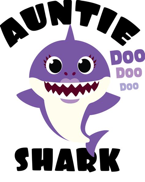 Auntie Shark design Gift - Cute Baby