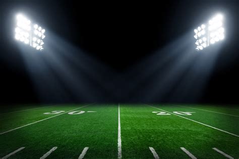 Football Field With Lights Background