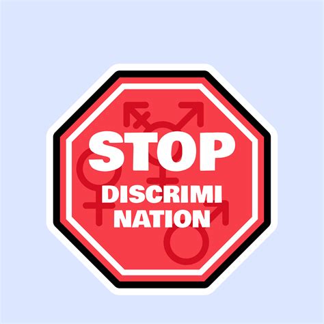 Stop discrimination and protect human rights sign 4912612 Vector Art at ...