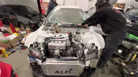 1000hp AWD Turbo K series! First start up with Locked Vtec - YouTube